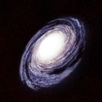 blue/white galaxy in black space from istock