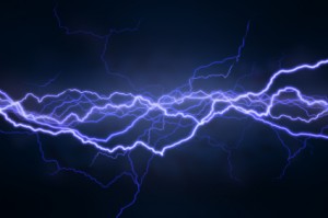 blue purple horizontal several strands lightning istock